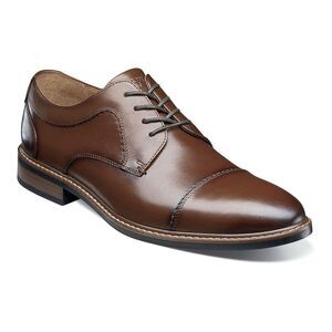 Nunn Bush HAYDEN OXFORD 81075 Brown Leather Men Sz 10 M Derby Shoes Comfort Gel